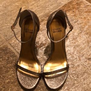 Gorgeous Gold Stuart Weitzman Nudist Heels